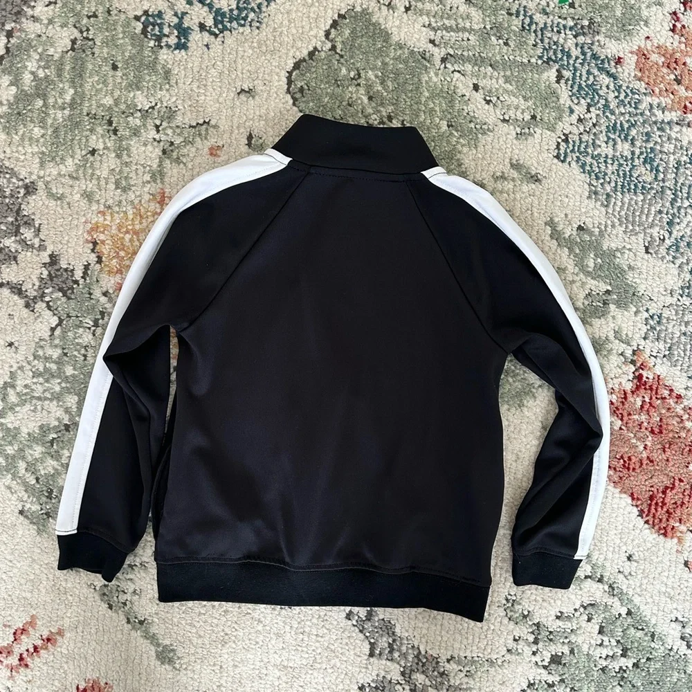 Id Ideology Kids Black & White Full Zip Track Jacket Size 6 EUC